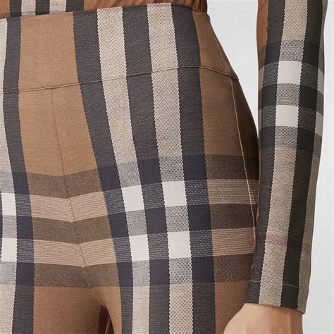 Burberry check jersey leggings